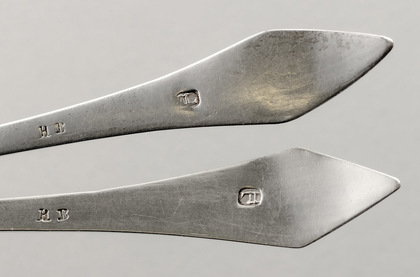 Cape Silver Lemoen Lepel and Konfyt Fork (Orange Spoon & Preserve Fork) - Pair, Jan Lotter